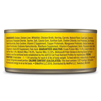 Wellness Complete Health Chicken & Herring Pâté Canned Cat Food 156g (Can/Carton) - Image 2