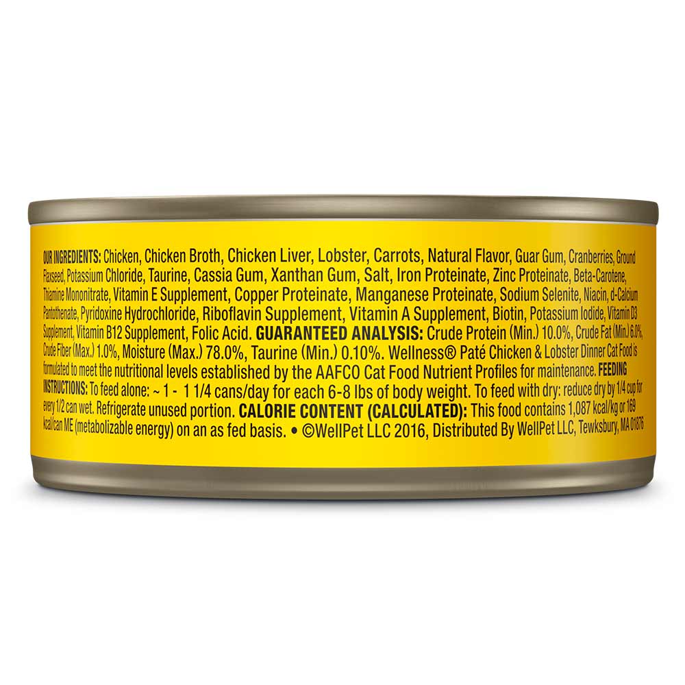 Wellness Complete Health Chicken & Lobster Pâté Canned Cat Food 156g (Can/Carton) - Image 2