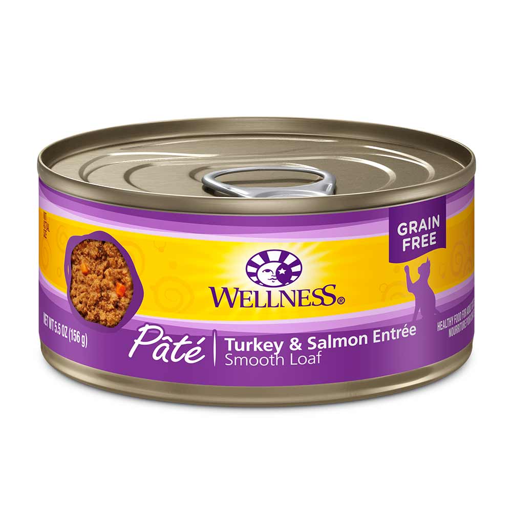 Wellness Complete Health Turkey & Salmon Pâté Canned Cat Food 156g (Can/Carton)