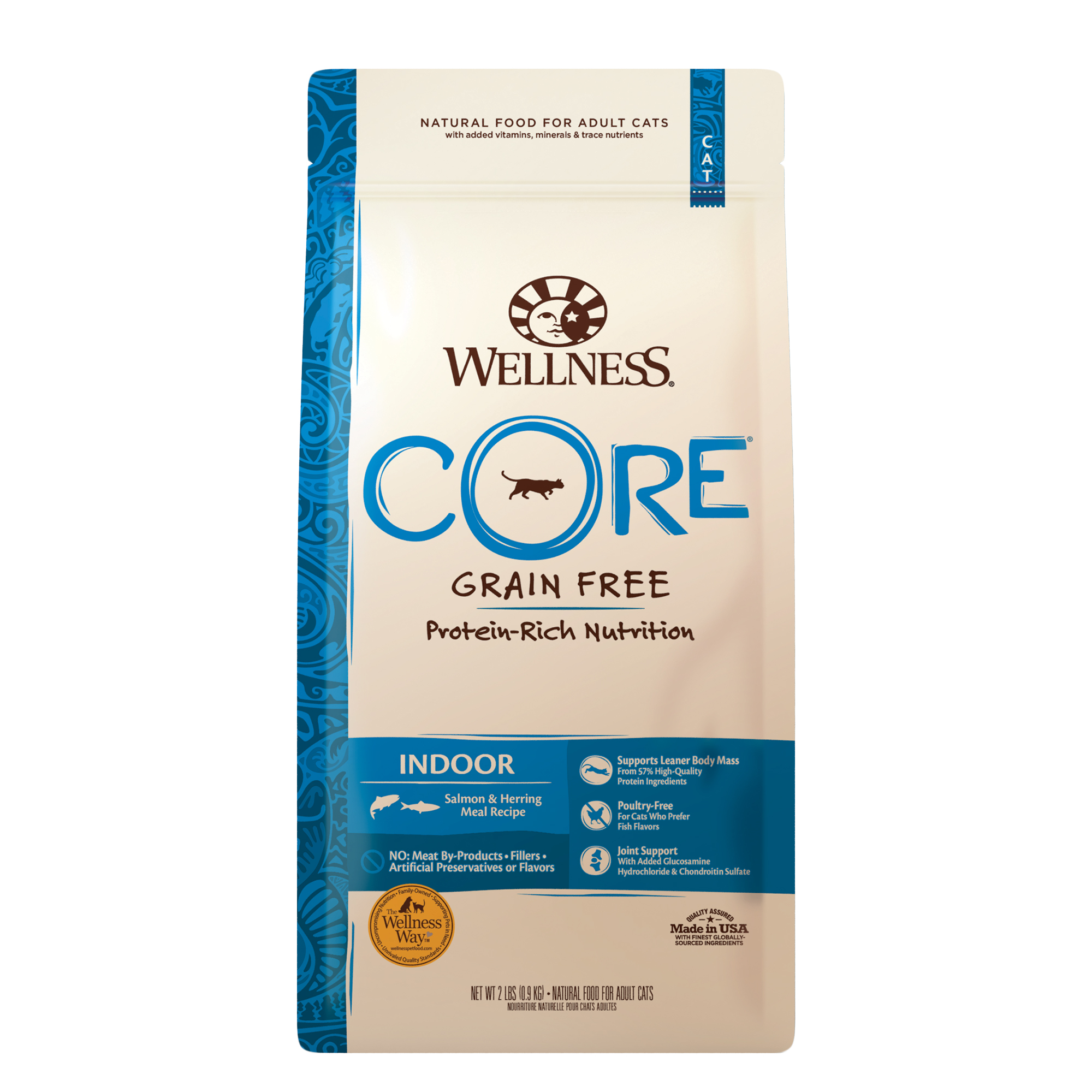 Wellness CORE Grain Free Dry Cat food - Indoor - Salmon & Herring Meal (3 sizes)