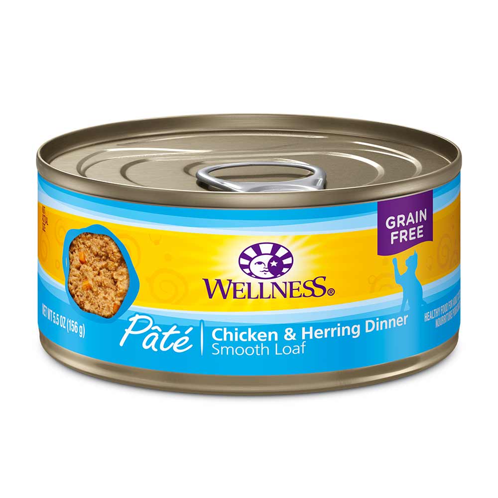 Wellness Complete Health Chicken & Herring Pâté Canned Cat Food 156g (Can/Carton)