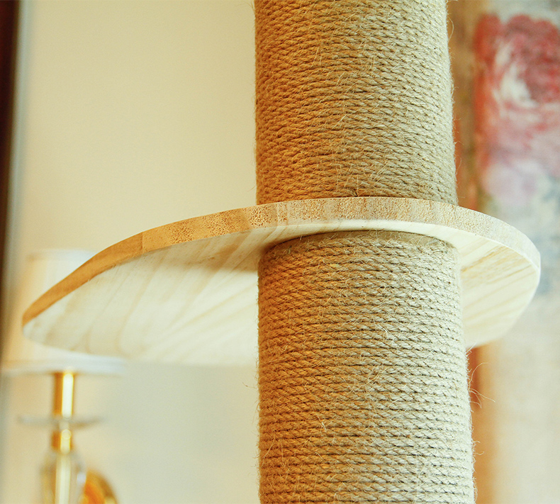 Auskie Floor-to-Ceiling Cat Tree Scratch Pole Cat Pillar Condo - Image 12