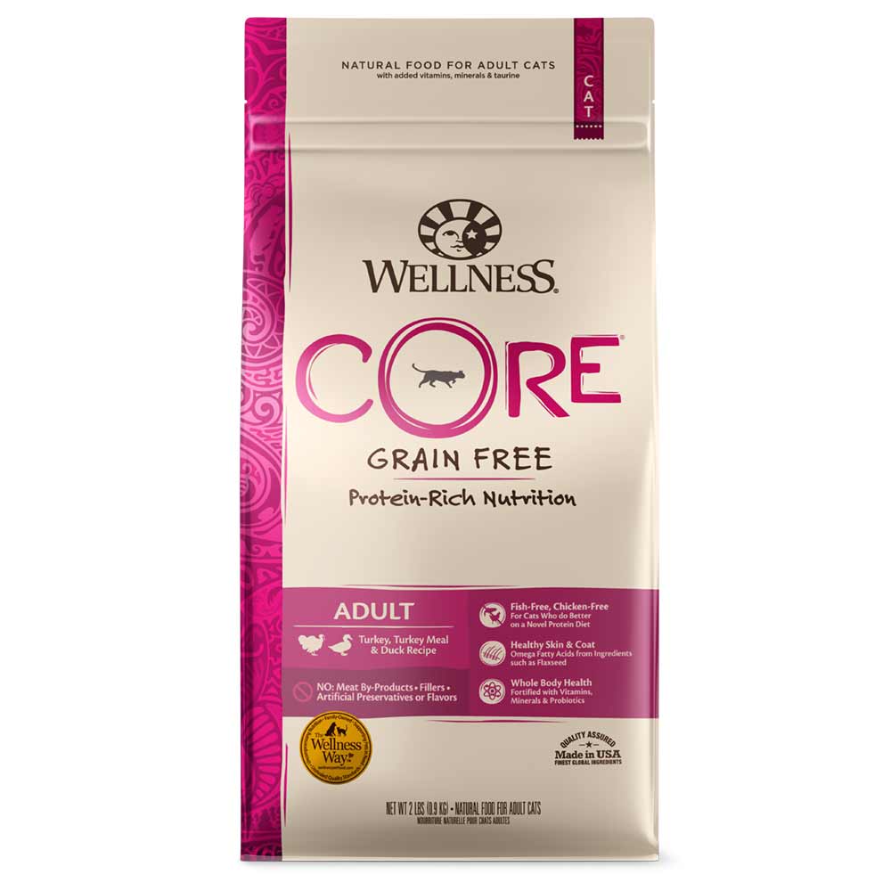 Wellness CORE Grain Free Dry Cat food - Adult - Turkey Meal & Duck (3 sizes)