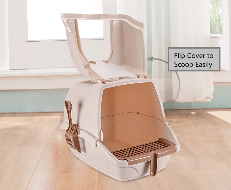 Auskie EasyFlip Covered Cat Litter Box - Image 3