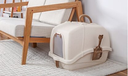 Auskie EasyFlip Covered Cat Litter Box