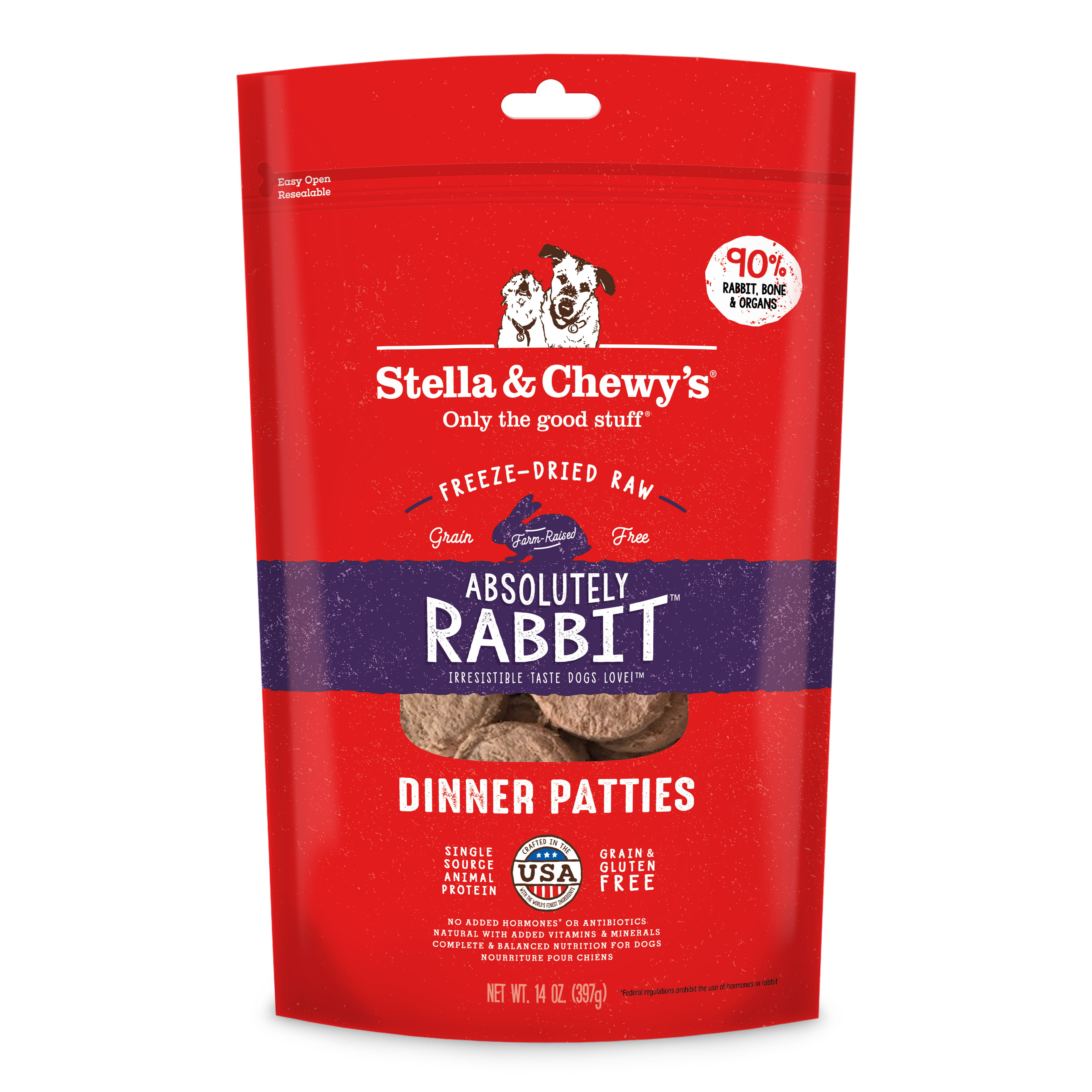 [MIX N MATCH]: Stella & Chewy's Exotic Dinner Patties Freeze-Dried Dog Food 14oz (Rabbit & Venison) - Image 3