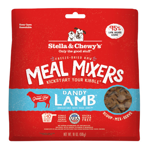 Stella & Chewy's Dandy Lamb Meal Mixers Freeze-Dried Dog Food (18oz)