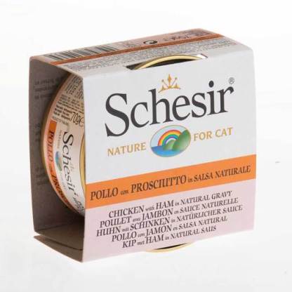 Schesir Chicken with Ham in Gravy Canned Cat Food 70g