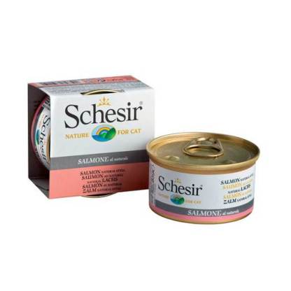 Schesir Salmon in Water Canned Cat Food 85g - Image 3