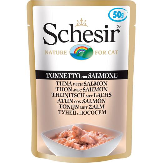 Schesir Tuna with Salmon Cat Food Pouches (50G)
