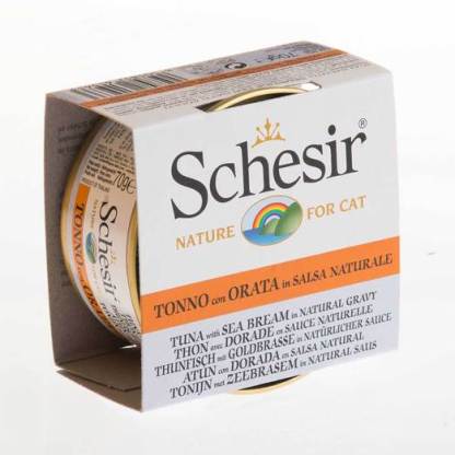 Schesir Tuna with Sea Bream in Gravy Canned Cat Food (70G)