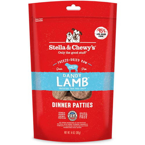 Stella & Chewy's Dandy Lamb Dinner Patties Freeze-Dried Dog Food 14oz