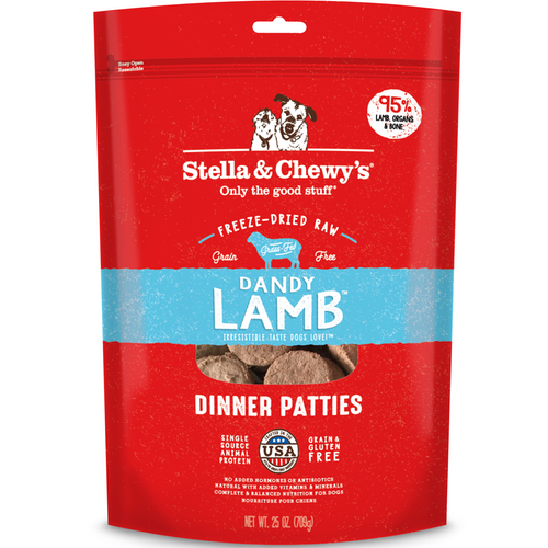 Stella & Chewy's Dandy Lamb Dinner Patties Freeze-Dried Dog Food, 25oz