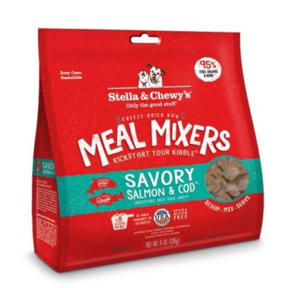 Stella & Chewy’s Savory Salmon & Cod Meal Mixers Grain Free Freeze-Dried Raw Dog Food ( 2 sizes )
