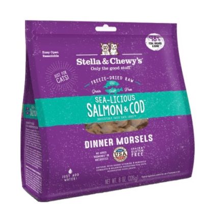 Stella & Chewy's Sea-licious Salmon & Cod Dinner Morsels Freeze-Dried Cat Food