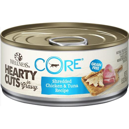 Wellness Core Hearty Cuts Shredded Chicken & Tuna Canned Cat Food 156g