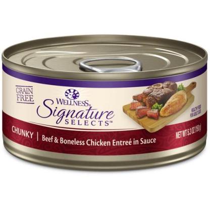 Wellness Core Signature Selects Chunky Beef & Chicken Canned Cat Food, 150g