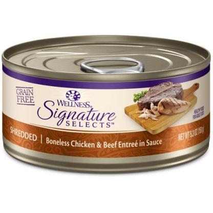 Wellness Core Signature Selects Shredded Chicken & Beef Canned Cat Food, 150g