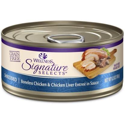 Wellness Core Signature Selects Shredded Chicken & Chicken Liver Canned Cat Food 150g