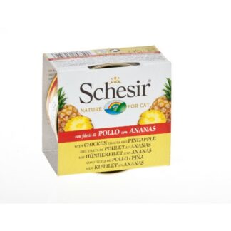 Schesir Chicken Fillet and Pineapple Canned In Fruits Cat Food (75G)