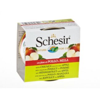 Schesir Chicken Fillet & Apple Canned with Fruits Cat Food (75G)