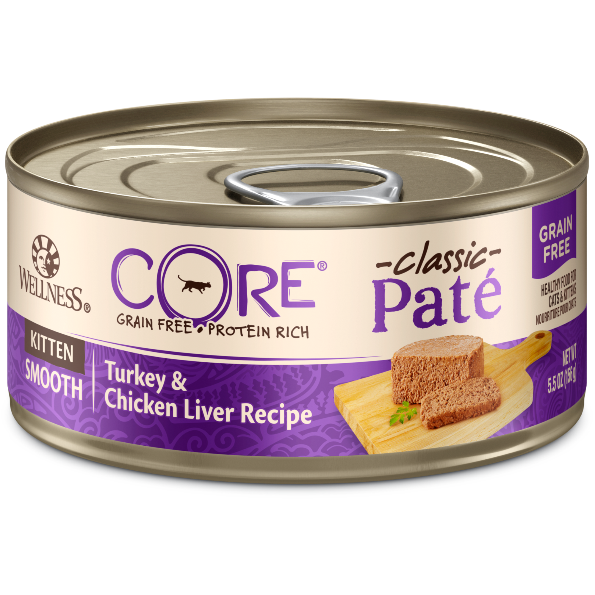 Wellness Core Pâté Turkey & Chicken Canned Cat Food for Kitten 156g