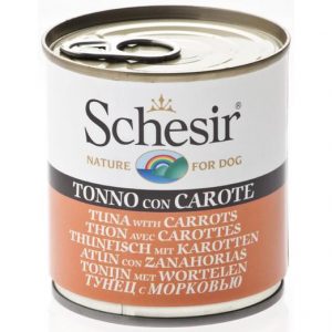 Schesir Tuna with Carrots Canned Dog Food (285G)