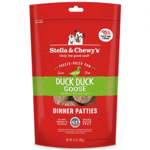 Stella & Chewy’s Duck Duck Goose Dinner Patties Freeze-Dried Dog Food 14oz