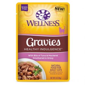 Wellness Healthy Indulgence Gravies Tuna & Mackerel Wet Cat Food 3oz