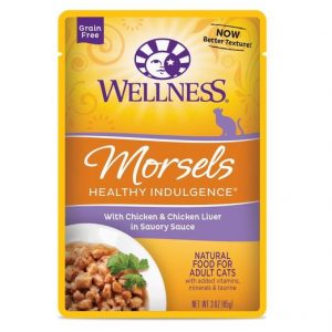 Wellness Healthy Indulgence Morsels Chicken & Chicken Liver Wet Cat Food 3oz