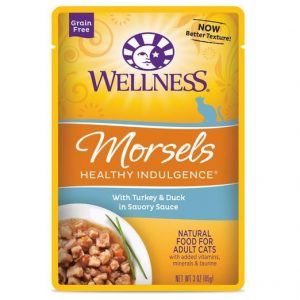 Wellness Healthy Indulgence Morsels Turkey & Duck Wet Cat Food, 3oz