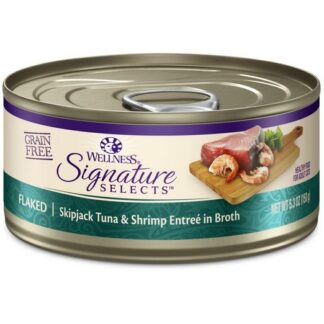 wellness-signature-selects-flaked-skipjack-tuna-shrimp-canned-cat-food-150g_522x522