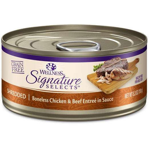 Wellness Core Signature Selects Shredded Chicken & Beef Canned Cat Food, 150g