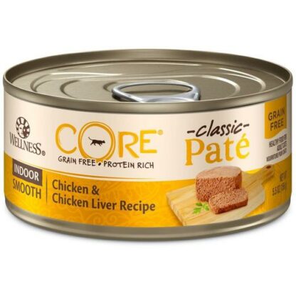 Wellness Core Pâté Indoor Chicken & Chicken Liver Canned Cat Food 156g