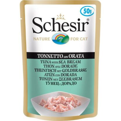 Schesir Tuna with Sea Bream Cat Food Pouches (50G)