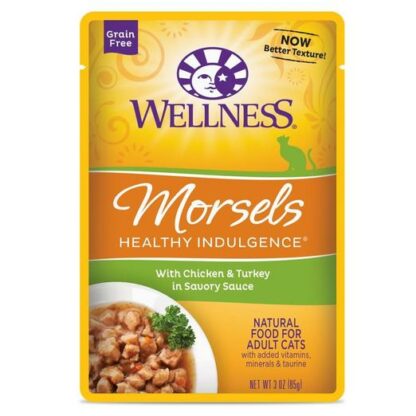 Wellness Healthy Indulgence Morsels Chicken & Turkey Wet Cat Food 3oz