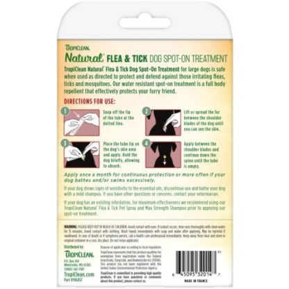 Tropiclean Natural Flea & Tick Spot-On Treatment For Large Dogs - Image 3