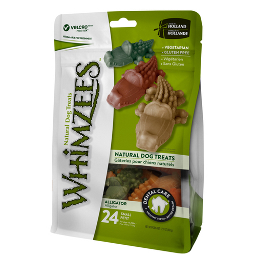 Whimzees Natural Dog Chews Value Bag - Alligator (3 Sizes)