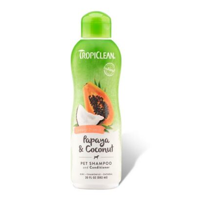 Tropiclean Papaya & Coconut Pet Shampoo & Conditioner (2 Sizes)