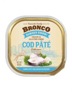 Bronco Cod Pâté Dog Wet Food Tray 100g