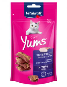 Vitakraft Cat Yums Golden Redfish Cat Treats 40g (1 Carton)