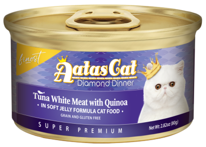Aatas Cat Finest Diamond Dinner Tuna w Quinoa in Soft Jelly 80g - 1 Carton - Image 2