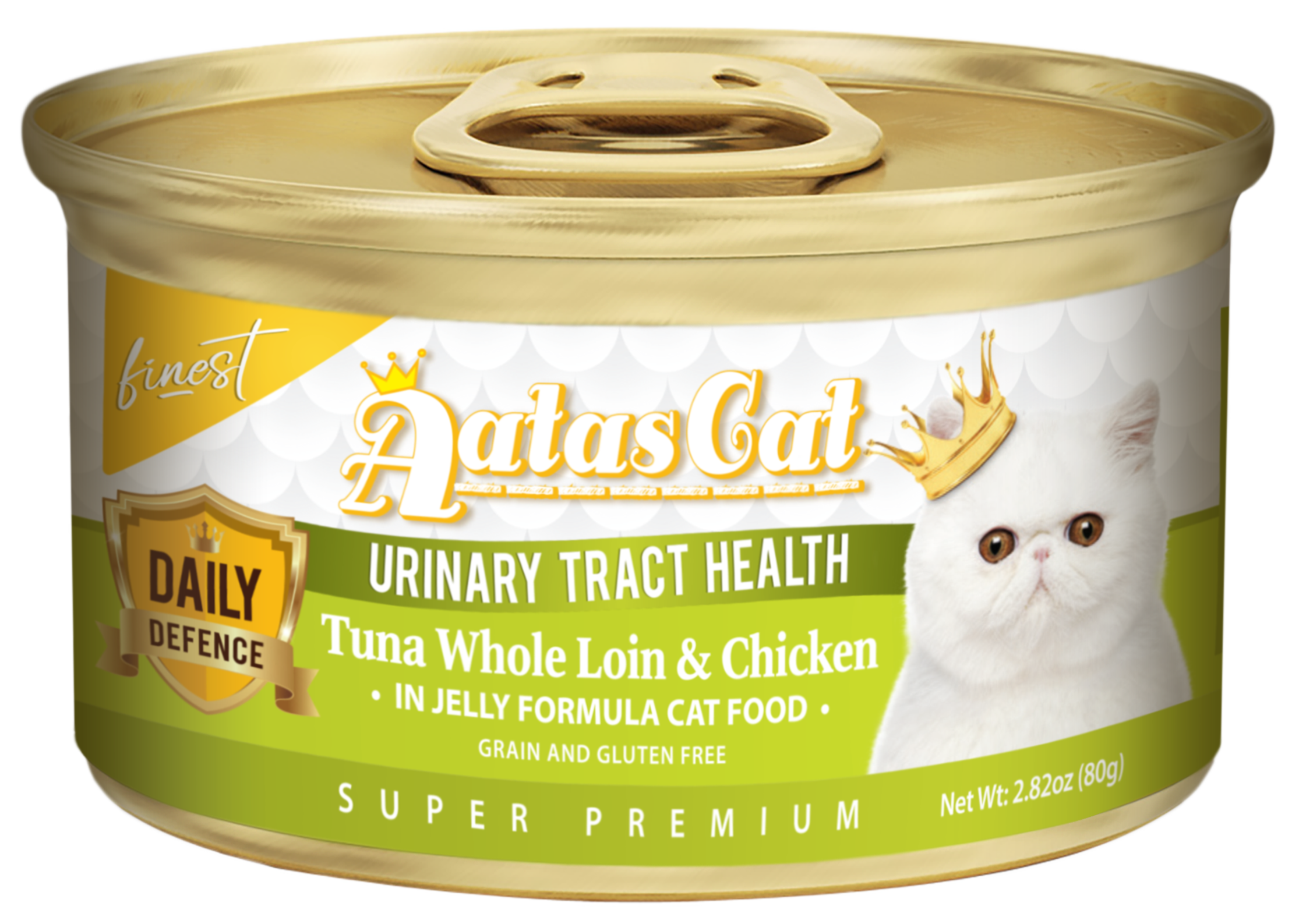 Aatas Cat Finest Daily Defence Urinary Tract Health Tuna Whole Loin & Chicken in Jelly Formula 80g - 1 Carton