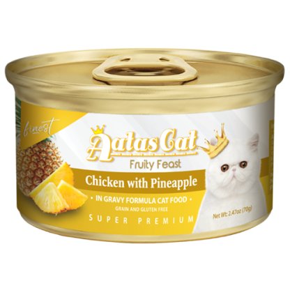 Aatas Cat Finest Fruity Feast Chix with Pineapple in Gravy Wet Food 70g - 1 Carton