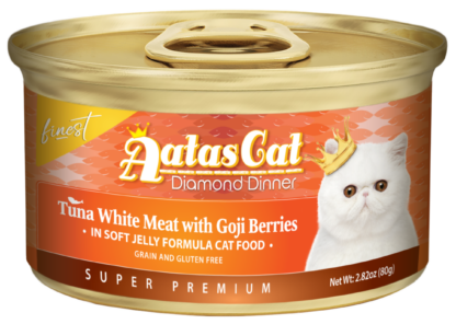 Aatas Cat Finest Diamond Dinner Tuna w Goji in Soft Jelly 80g - 1 Carton