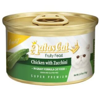 Aatas Cat Finest Fruity Feast Chix with Zucchini in Gravy Wet Food 70g - 1 Carton