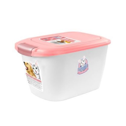 CATIDEA Luxury Double Opening Pet Food Container in Pink - Image 2