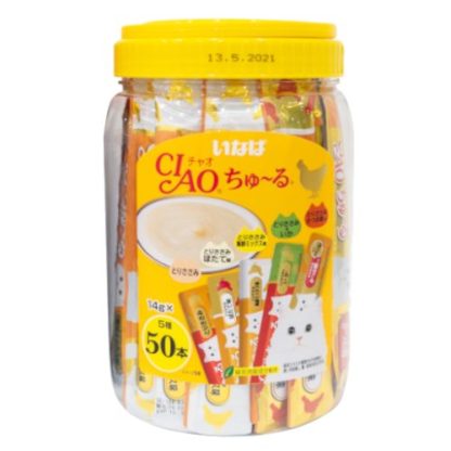 Ciao Churu 50-Piece Chicken Mix Cat Treat 14g x 50