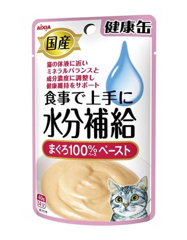 [12 Pouches] Aixia Kenko Pouch Water Supplement - Tuna Paste Pouch Cat Food 40g*12