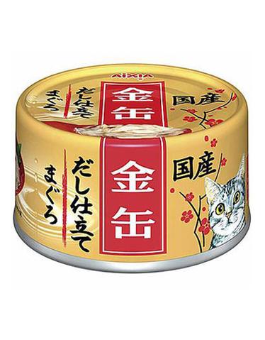 [24 Cans] Aixia Kin-Can Dashi Tuna With Tuna Sauce Canned Cat Food 70g*24
